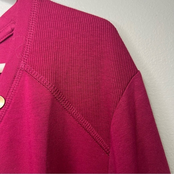 NEW Chico's Womens V Neck Ribbed Trim Tunic 3/4 Sleeve Orchid Flower Sz XXL - Picture 3 of 15